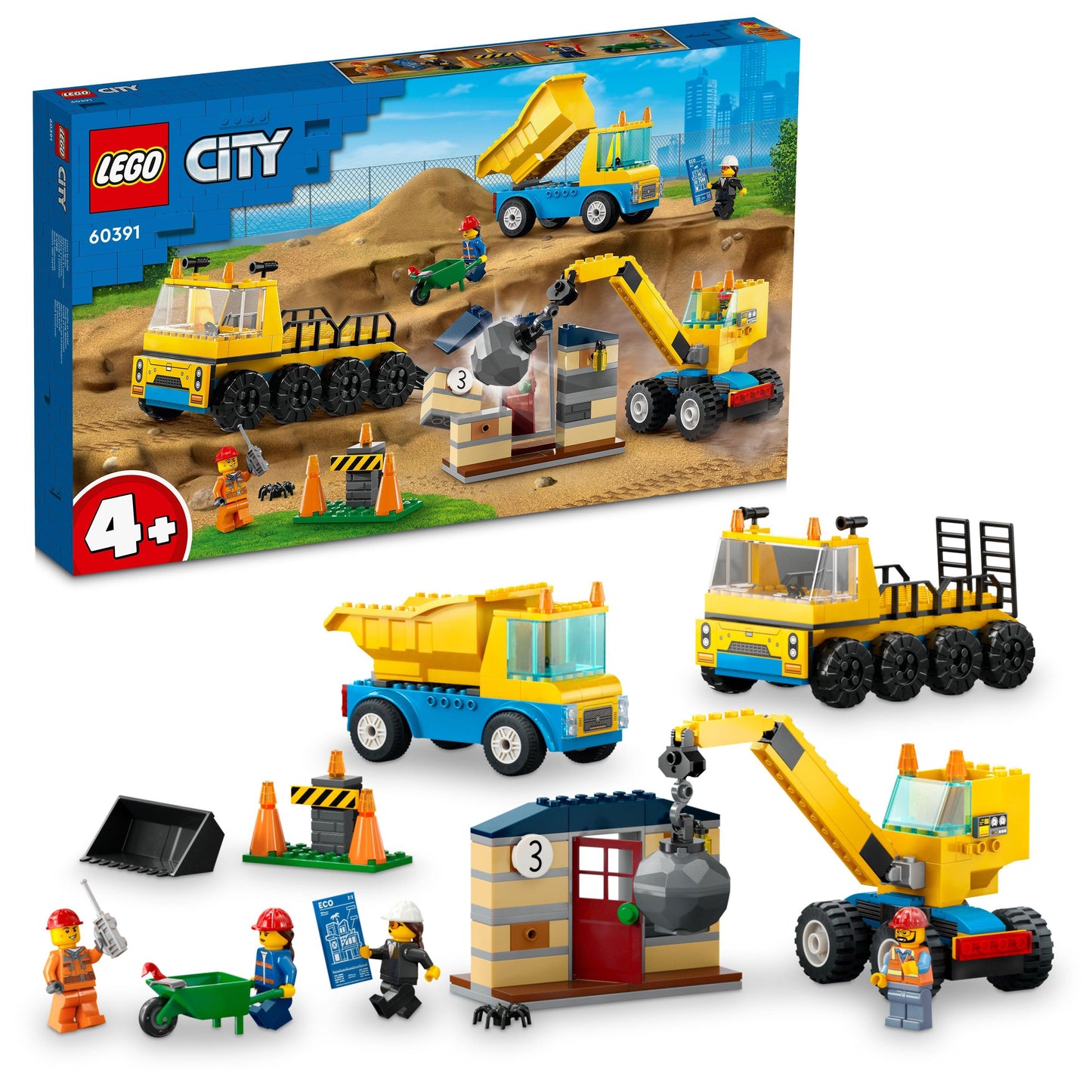 LEGO Kiepwagen, bouwtruck en sloopkraan 60391 City LEGO CITY @ 2TTOYS LEGO €. 42.49