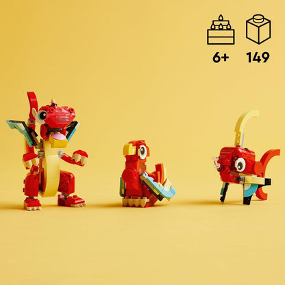 LEGO Rode Draak 31145 Creator 3 in 1 LEGO CREATOR 3 IN 1 @ 2TTOYS LEGO €. 8.49