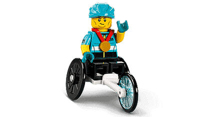 LEGO Rolstoel Racer (1 stuk) Minifguren Serie 22 71032-12 LEGO MINIFIGUREN @ 2TTOYS | Official LEGO shop😊🥰 LEGO €. 5.99