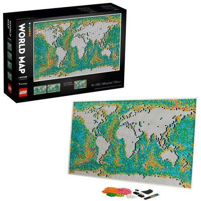 LEGO Wereldkaart / kaart van de wereld / World map 31203 Art LEGO ART @ 2TTOYS | Official LEGO shop😊🥰 LEGO €. 259.99