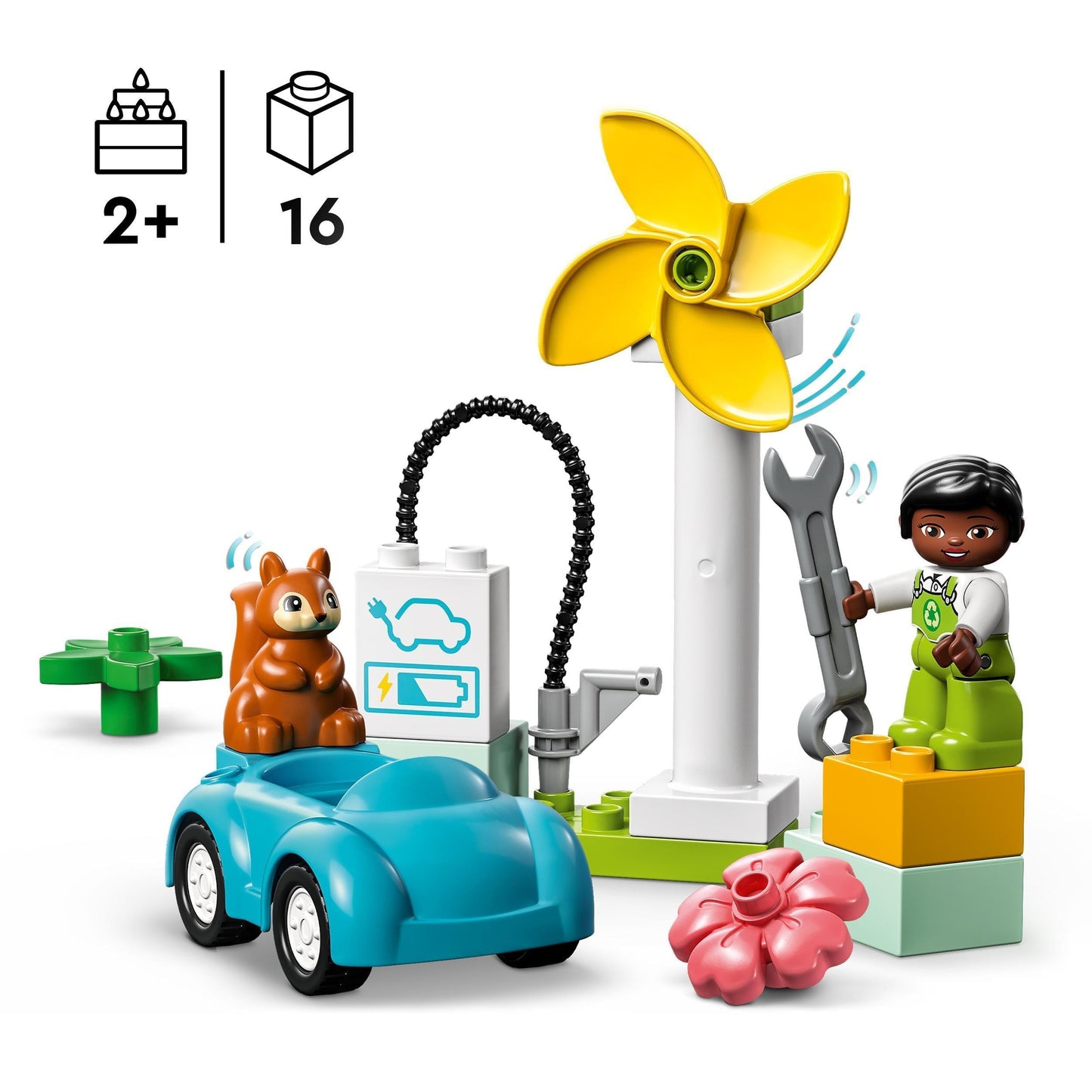 LEGO Wind Turbine and Electric Car 10985 DUPLO @ 2TTOYS LEGO €. 9.99