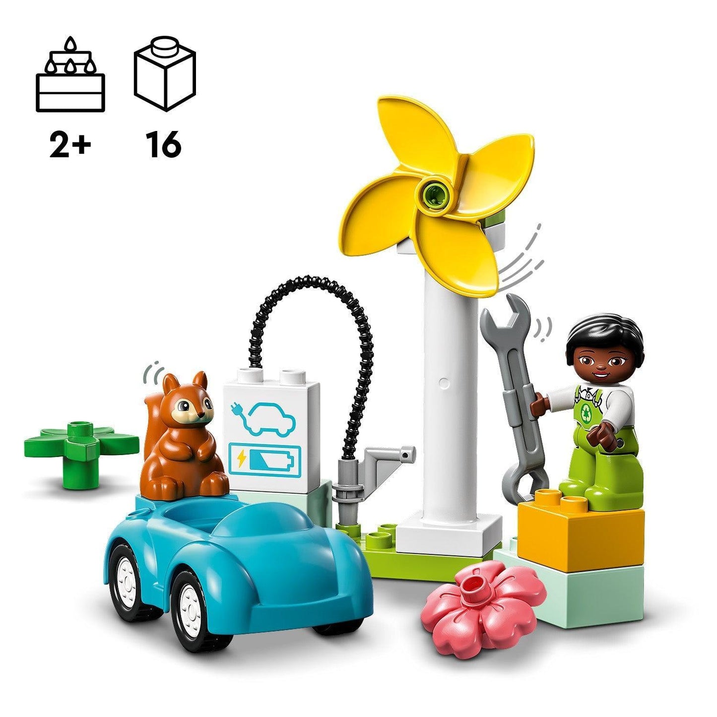 LEGO Wind Turbine and Electric Car 10985 DUPLO @ 2TTOYS | Official LEGO shop😊🥰 LEGO €. 9.99