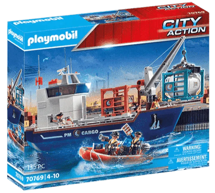 PLAYMOBIL Groot containerschip met douaneboot 70769 City Action PLAYMOBIL @ 2TTOYS | Official LEGO shop😊🥰 PLAYMOBIL €. 92.49