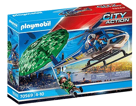 PLAYMOBIL Politiehelikopter: parachute-achtervolging 70569 City Action Politie PLAYMOBIL @ 2TTOYS | Official LEGO shop😊🥰 PLAYMOBIL €. 26.99