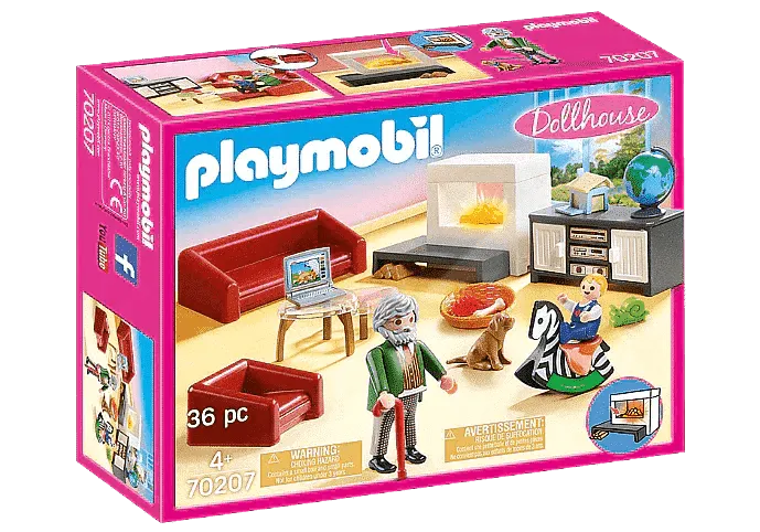 PLAYMOBIL Poppenhuis Huiskamer met open haard 70207 Dollhouse PLAYMOBIL @ 2TTOYS | Official LEGO shop😊🥰 PLAYMOBIL €. 19.99